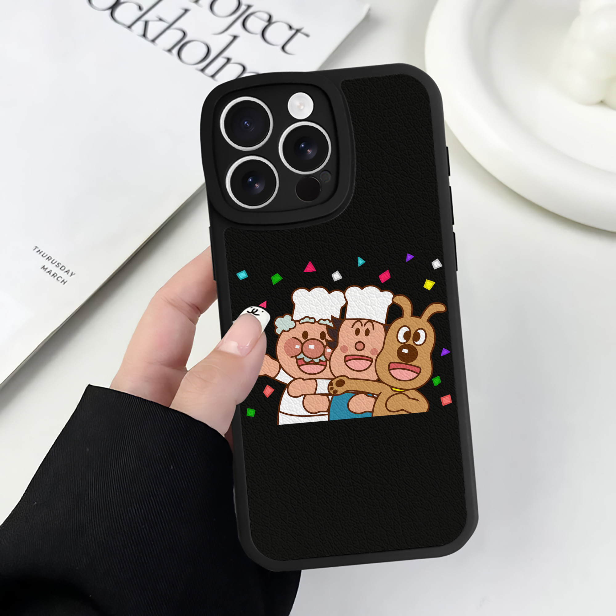 （画像用） アンパンマン Anpanman 【iPhone 16シリーズ対応】シリコンスマホケース（レザー調） 材質：シリコン